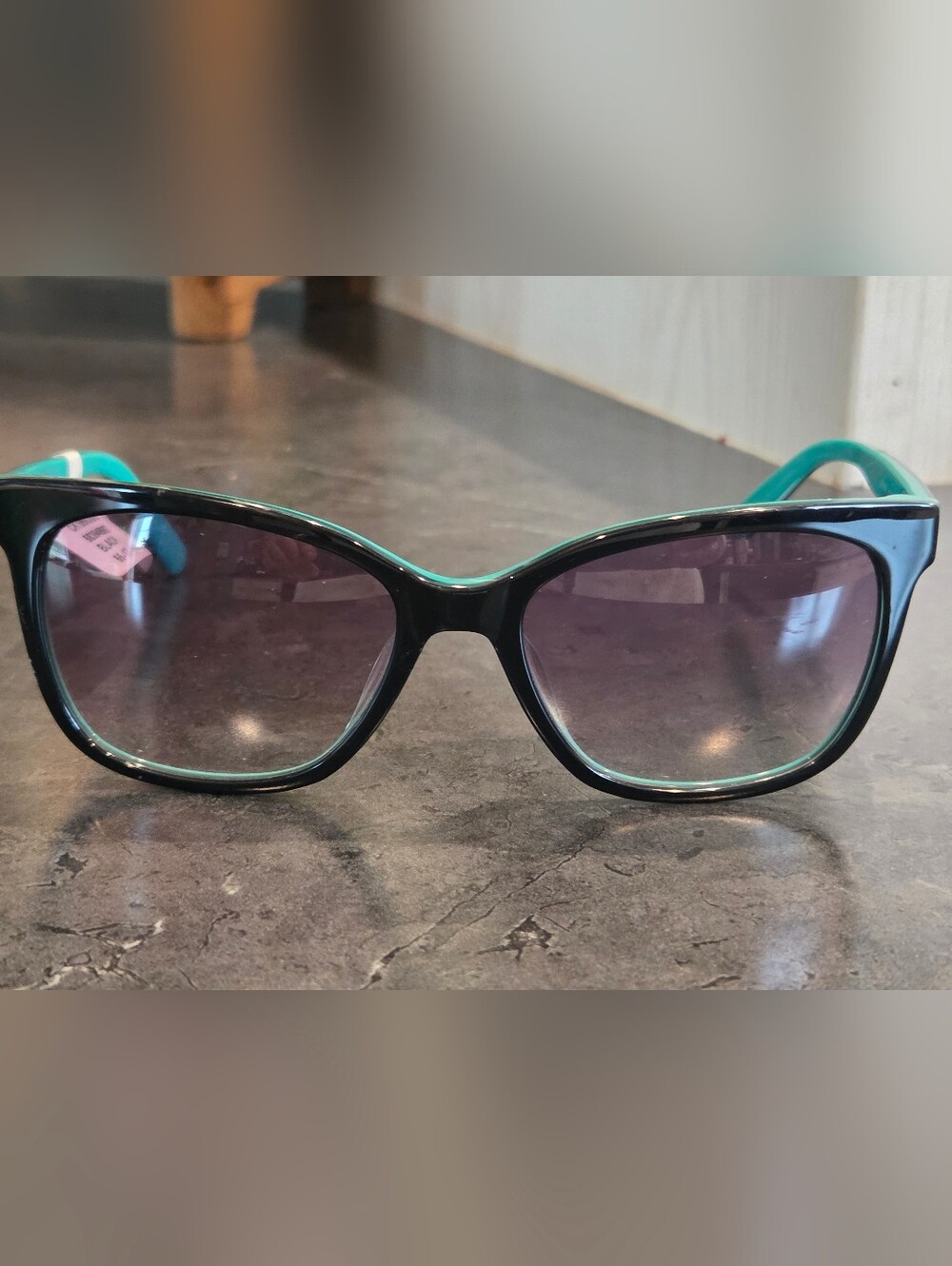 Calvin Klein Women's Teal and Black Two-Tone Sunglasses